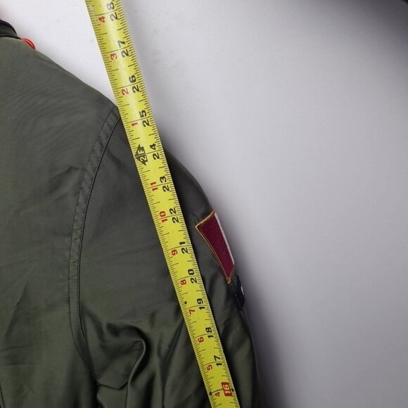 Roots Canada Green Winter Jacket Size M Mens Hooded Outdoor Coat Vintage - Picture 11 of 15